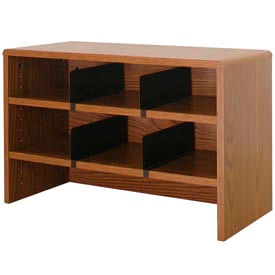 Desk Top Organizer 29"W 2-Shelves - 29"W x 12"D x 18"H Oak
