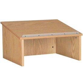 Table top Podium / Lectern - 24"W x 19-3 / 4"D x 13-3 / 4"H Natural Oak