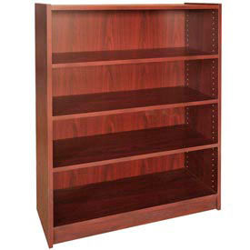 48" Adjustable Bookcase - 36"W x 11-7/8"D x 47-1/8"H Mahogany