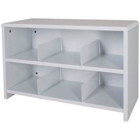 Desk Top Organizer 29"W 2-Shelves - 29"W x 12"D x 18"H Gray
