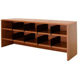 Desk Top Organizer 48"W 2-Shelves - 47"W x 12"D x 18"H Oak