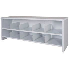 Desk Top Organizer 2-Shelves - 47"W x 12"D x 18"H Gray