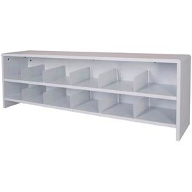 Desk Top Organizer 56"W 2-Shelves - 56"W x 12"D x 18"H Gray