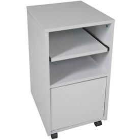 Fax Stand, 16"W x 20"D x 26-3/8"H, Gray