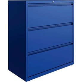 36"W 3 Drawer Lateral File Cabinet, Classic Blue