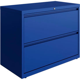 36"W 2 Drawer Lateral File Cabinet, Classic Blue