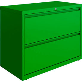 36"W 2 Drawer Lateral File Cabinet, Screamin' Green