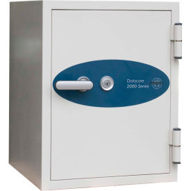 Datacare 2-Hour Key Lock Fire & Water Resistant Media Safe 0.58 cu ft, Off-White, Steel