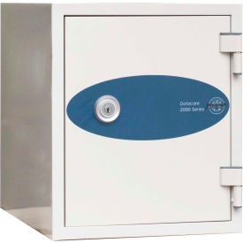 1-Hour Key Lock Fire & Water Resistant Media Safe, 0.26 cu ft, Off-White, Steel