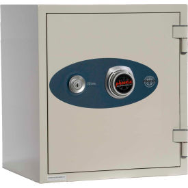 Olympian Key & Combination Dual Control Fire Resistant Safe, 1.3 cu ft, Off-White, Steel