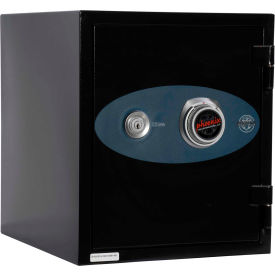 Olympian Key & Combination Dual Control Fire Resistant Safe 0.87 cu ft, Black, Steel