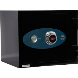 Olympian Key & Combination Dual Control Fire Resistant Safe 0.66 cu ft, Black, Steel