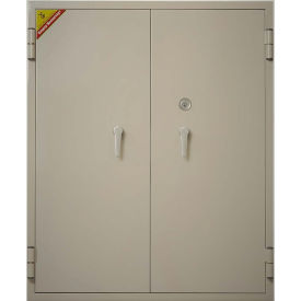 Fire & Water Resistant Counter Height Cabinet, 36"W x 20-1/4"D x 44"H, Assembled, Putty
