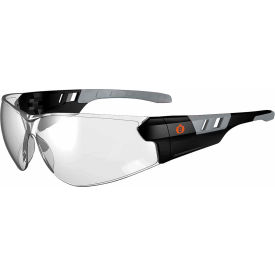 Skullerz SAGA Frameless Safety Glasses, Matte Black, In/Outdoor Lens