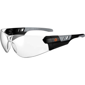 Skullerz SAGA Frameless Safety Glasses, Matte Black, Anti-Fog Clear Lens