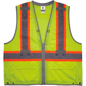 Hi-Vis Tool Tethering Safety Vest, 2XL/3XL, Type R, Class 2