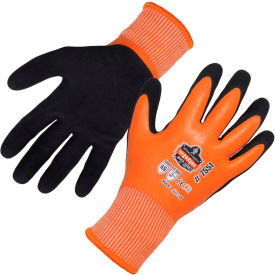 Coated Waterproof Winter Work Gloves, Medium, Orange, A5