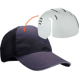 Skullerz 8946 Standard Baseball Cap with Universal Bump Cap Insert, Navy