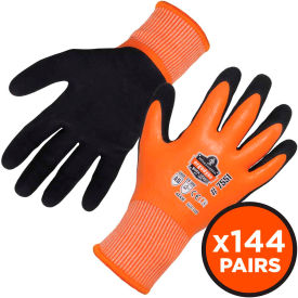 ProFlex 7551 Coated Waterproof Winter Work Gloves, Medium, Orange, A5, Case
