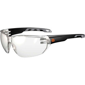 Skullerz VALI Frameless Safety Glasses, Matte Black, In/Outdoor Lens