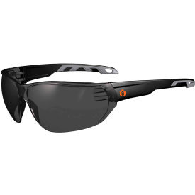Skullerz VALI Frameless Safety Glasses, Matte Black, Smoke Lens