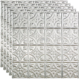 Traditional Style #1 - 23-3/4" x 23-3/4" Lay In Tile in Brushed Aluminum
