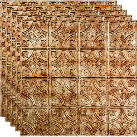 Traditional Style # 1 - 23-3/4" x 23-3/4" PVC Lay In Tile in Bermuda Bronze
