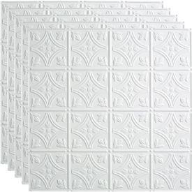 Traditional Style # 1 - 23-3/4" x 23-3/4" PVC Lay In Tile in Matte White