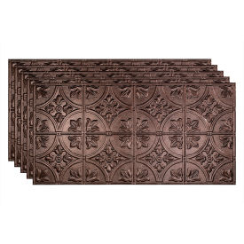 Traditional Style # 2 - 48-3/8" x 24-3/8" PVC Glue Up Tile in Smoked Pewter