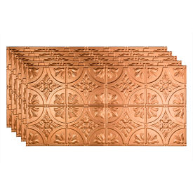 Traditional Style #2 - 48-3/8" x 24-3/8" PVC Glue Up Tile in Polished Copper