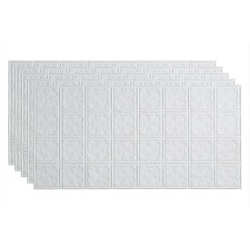 Traditional 10 - 48-3/8" x 24-3/8" PVC Glue Up Tile in Matte White