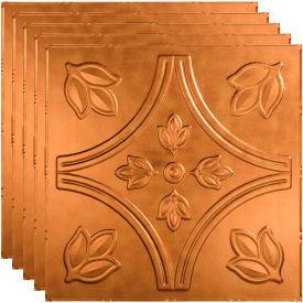 Traditional Style # 5 - 23-3/4" x 23-3/4" PVC Lay In Tile in Antique Bronze