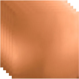 Flat - 23-3/4" x 23-3/4" PVC Lay In Tile in Polished Copper.