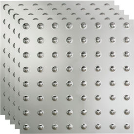 Dome Lay In PVC Tile - Brushed Aluminum - PL6308