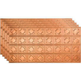 Traditional Style #4 - 48-3/8" x 24-3/8" PVC Glue Up Tile in Polished Copper