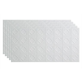 Traditional Style # 4 - 48-3/8" x 24-3/8" PVC Glue Up Tile in Gloss White