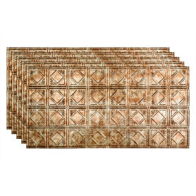 Traditional Style # 4 - 48-3/8" x 24-3/8" PVC Glue Up Tile in Bermuda Bronze