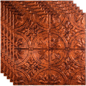 Traditional Style #2 - 23-3/4" x 23-3/4" PVC Lay In Tile in Moonstone Copper - PL5218