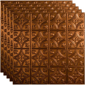 Traditional Style # 1 - 23-3/4" x 23-3/4" PVC Lay In Tile in Oil Rubbed Bronze
