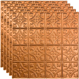 Traditional Style # 1 - 23-3/4" x 23-3/4" PVC Lay In Tile in Polished Copper - PL5025