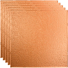 Border Fill - 23-3/4" x 23-3/4" PVC Lay In Tile in Polished Copper