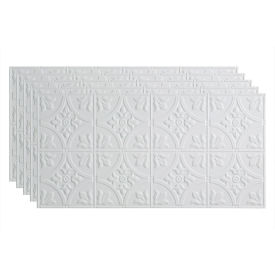 Traditional Style #2 - 48-3/8" x 24-3/8" PVC Glue Up Tile in Matte White - PG5101