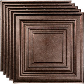 Traditional Style #3 - 23-3/4" x 23-3/4" PVC Lay In Tile in Smoked Pewter - PL5427