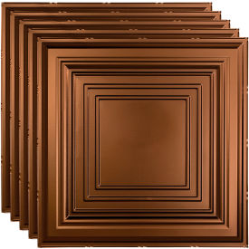 Traditional Style # 3 - 23-3/4" x 23-3/4" PVC Lay In Tile in Oil Rubbed Bronze