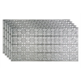 Traditional Style #1 - 48-3/8" x 24-3/8" PVC Glue Up Tile in Brushed Aluminum