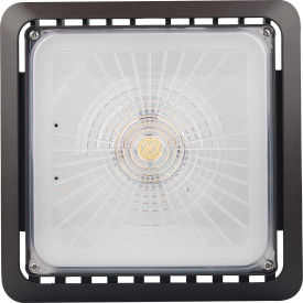 Commercial LED Square Canopy Lighting, 75W, 9400 Lumens, 5000K, IP65, UL, DLC Premium
