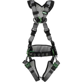 10195157 Construction Harness, Back, Chest & Hip D-Rings, Quick-Connect Leg Straps, STD