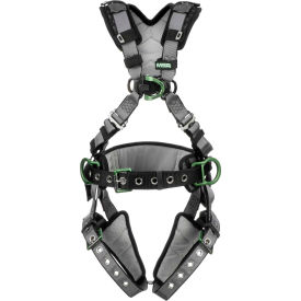 Construction Harness, Back, Chest & Hip D-Rings, Tongue Buckle Leg Straps, XS