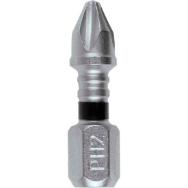 Impact XPS #2 Phillips 1" Insert Bit, Matte Nickel, 5/Pack