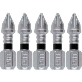 Impact XPS #1 Phillips 1" Insert Bit, Matte Nickel, 5/Pack